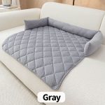 Gray cozy pet sofa mat