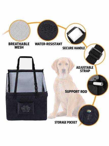 Foldable pet car seat feature overview