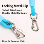 Hands-Free Rope Dog Leash - Locking Metal Clip